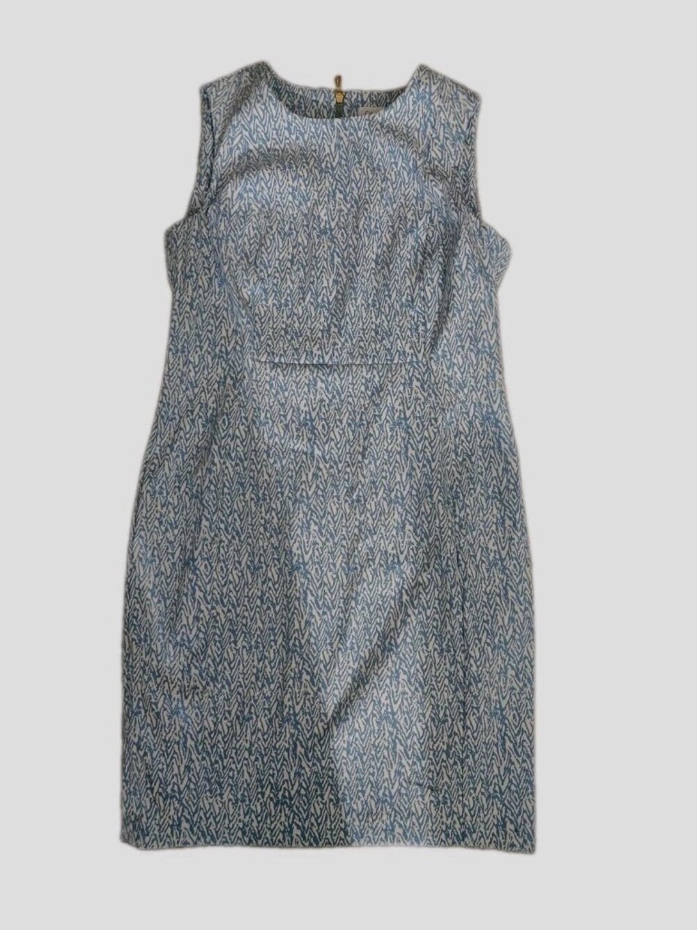 Calvin Klein Blue White Patterned Midi Dress Women's 14